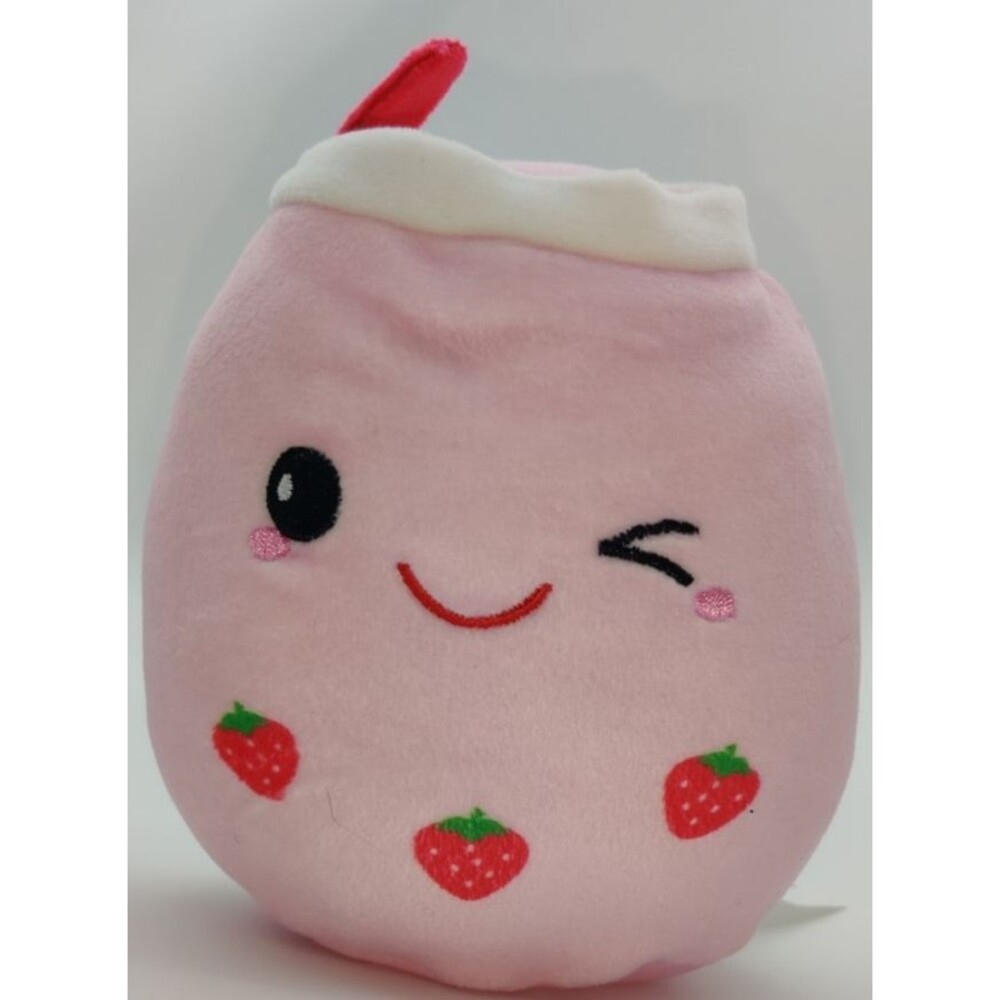 Greenbrier Mini 5" Strawberry Milkshake Plush Pink Kawaii Drink Stuffed Animal